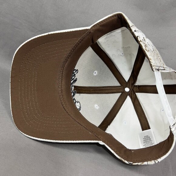 Cabelas Snapback Hat Cap White TrueTimber Camouflage Tundra Fishing Outdoor Mens - Picture 14 of 16